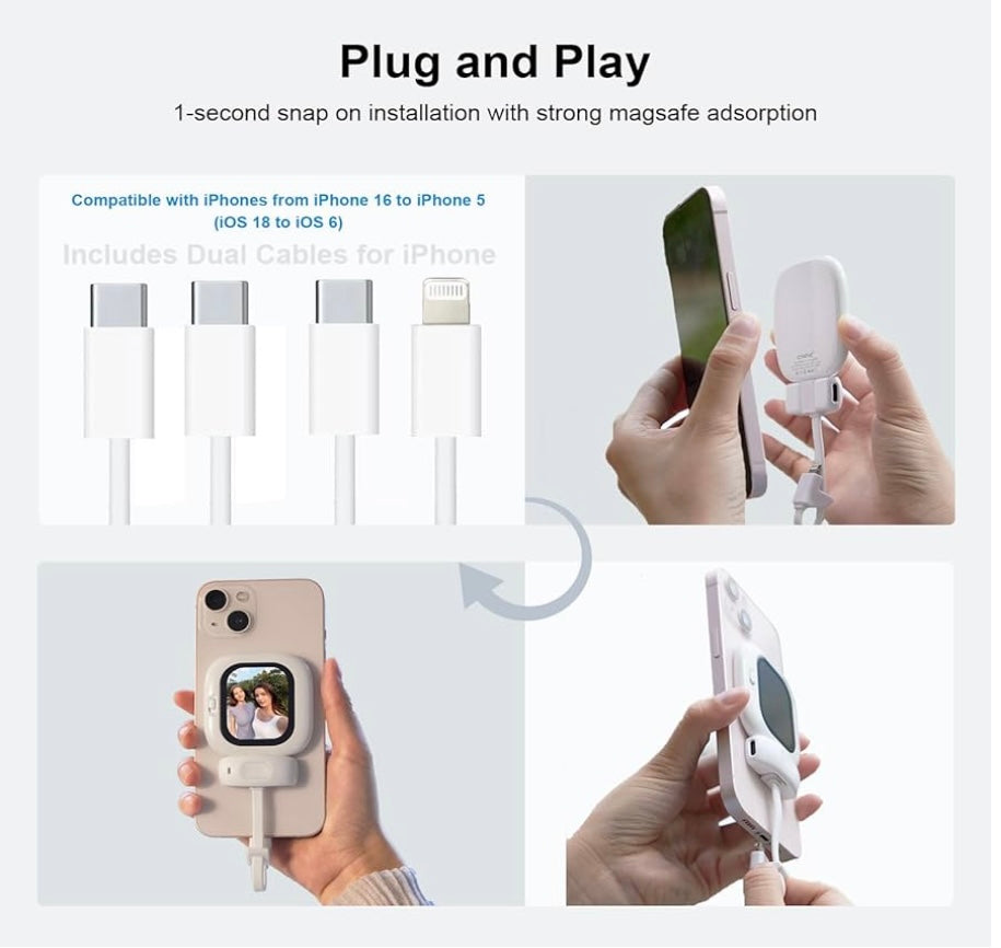 🎥 Vlogmate Mini™ — The Ultimate Rear Camera Viewfinder for iPhone