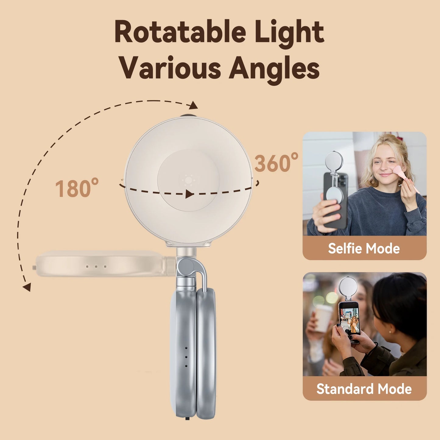 Magnetic Smartphone Fill Light – Adjustable Brightness for All Phones