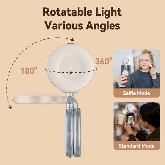 Magnetic Smartphone Fill Light – Adjustable Brightness for All Phones